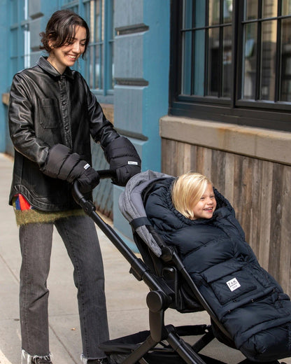 7 A.M. Enfant Blanket 212 Evolution Footmuff - Navy Plush - B212E-NA