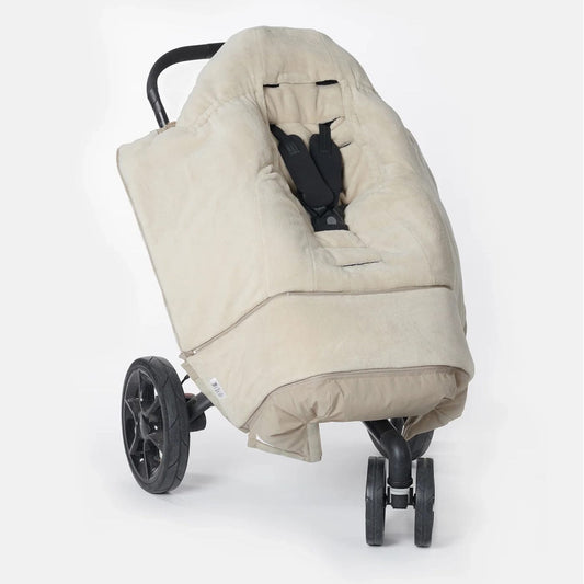 7 A.M. Enfant Blanket 212 Evolution Footmuff - Cappuccino Applique / Oat Cacao - B212E-OATAC