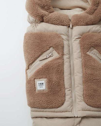 7 A.M. Enfant Blanket 212 Evolution Footmuff - Cappuccino Applique / Oat Cacao - B212E-OATAC