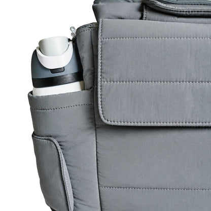 BabbleRoo Puffer Flo Diaper Tote Bag - Gray