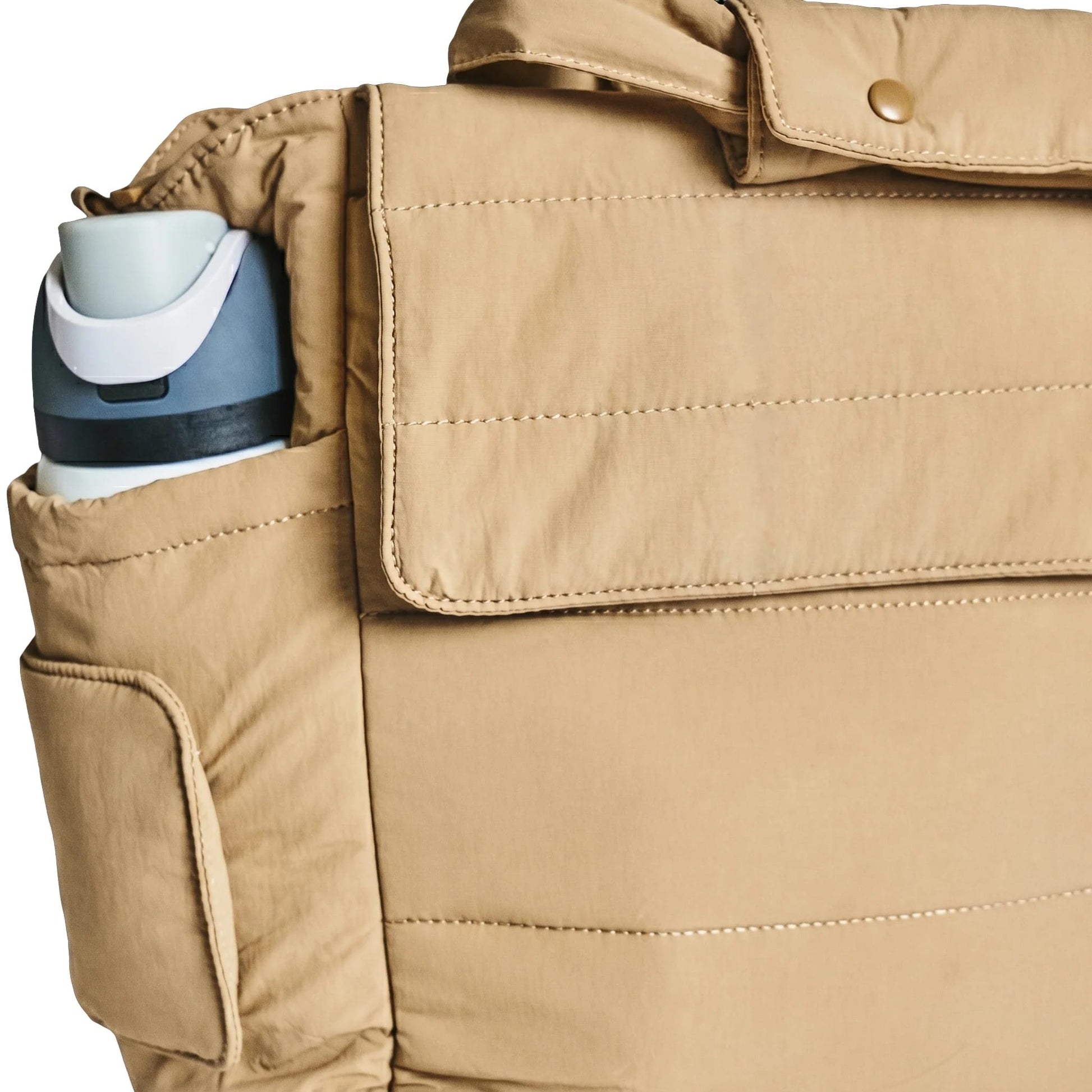 BabbleRoo Puffer Flo Diaper Tote Bag - Taupe
