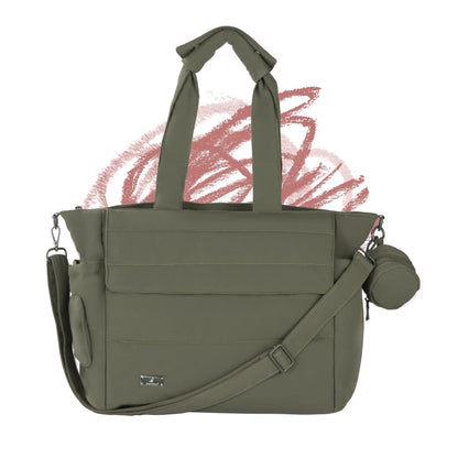 BabbleRoo Puffer Flo Diaper Tote Bag - Seaweed Green