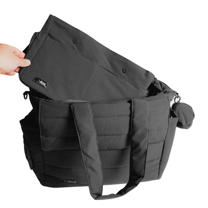BabbleRoo Puffer Flo Stroller Caddy Organizer - Black