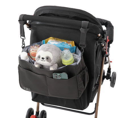 BabbleRoo Puffer Flo Stroller Caddy Organizer - Black