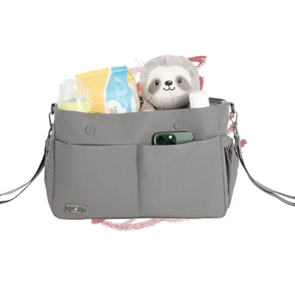 BabbleRoo Puffer Flo Stroller Caddy Organizer - Light Gray