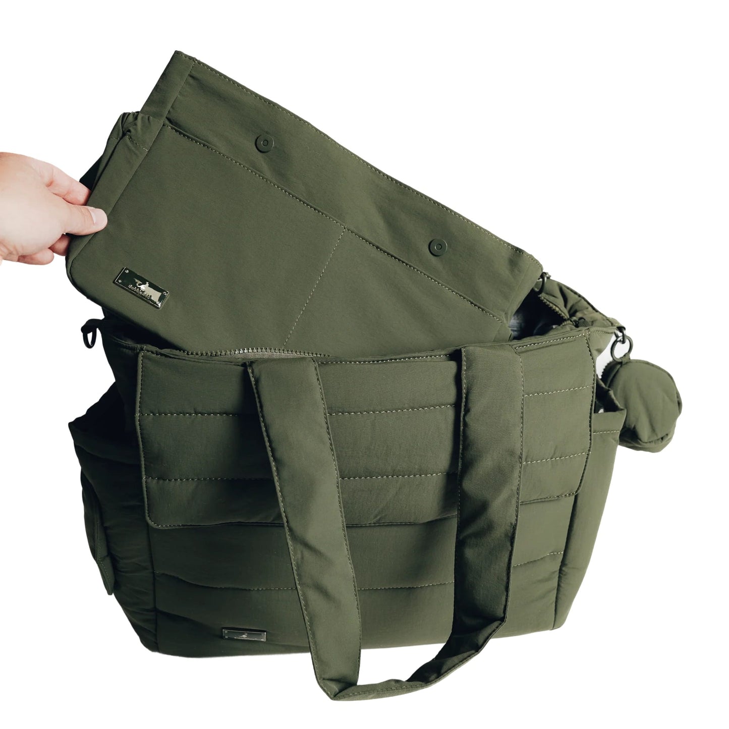 BabbleRoo Puffer Flo Stroller Caddy Organizer - Seaweed Green