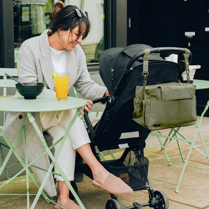 BabbleRoo Puffer Flo Stroller Caddy Organizer - Seaweed Green