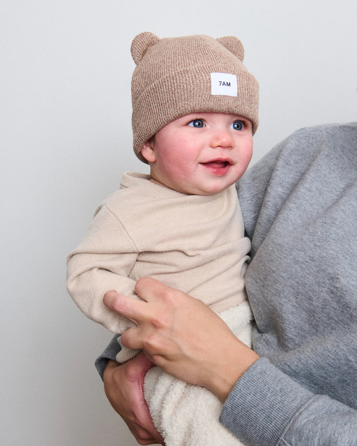 7AM Enfant Bear Beanie - Ash Oak, 6-18M - Image 2