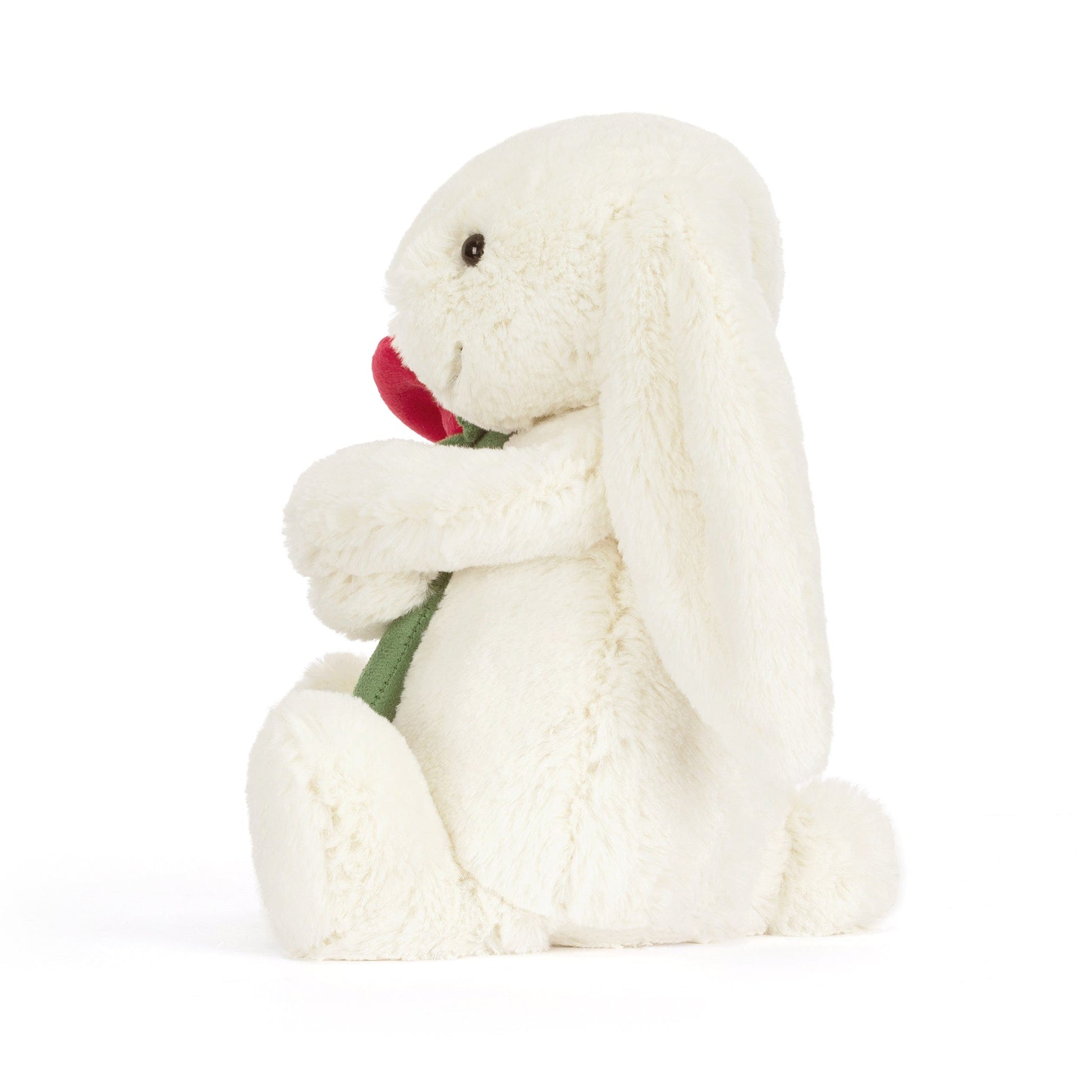 Jellycat Cream Bunny with Rose - BB6ROSE