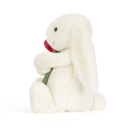 Jellycat Cream Bunny with Rose - BB6ROSE