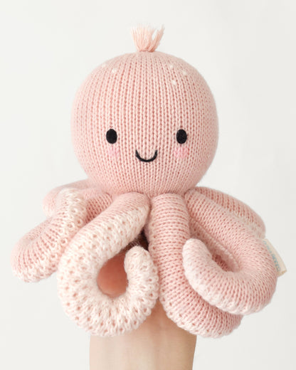 Cuddle+Kind Baby Octopus - Soft Coral Pink - Image 4
