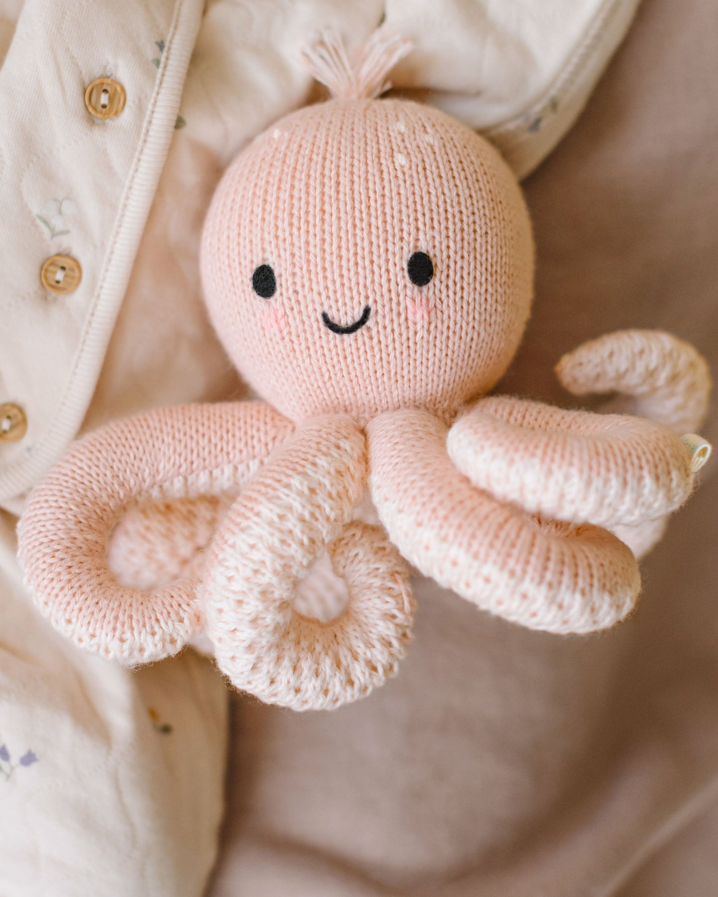 Cuddle+Kind Baby Octopus - Soft Coral Pink - Image 7