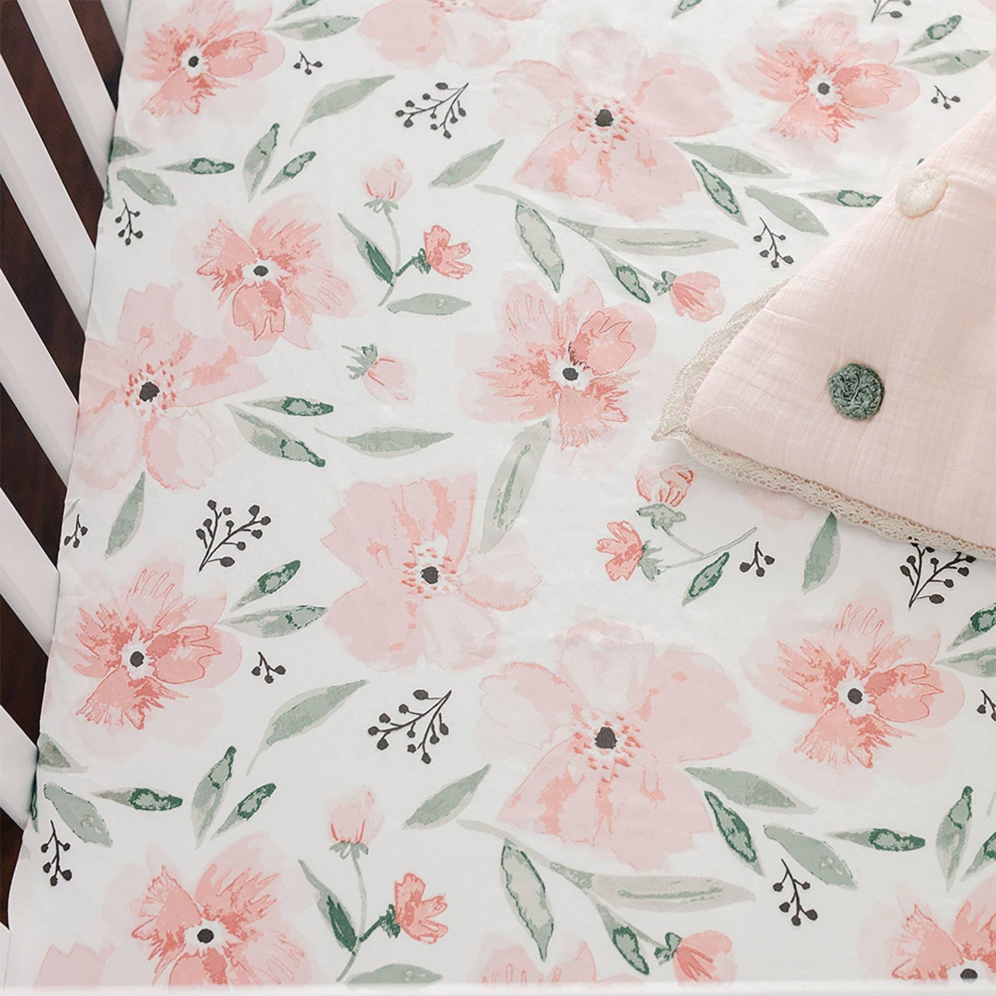 Crane Baby Parker Crib Sheet - Floral - Image 2