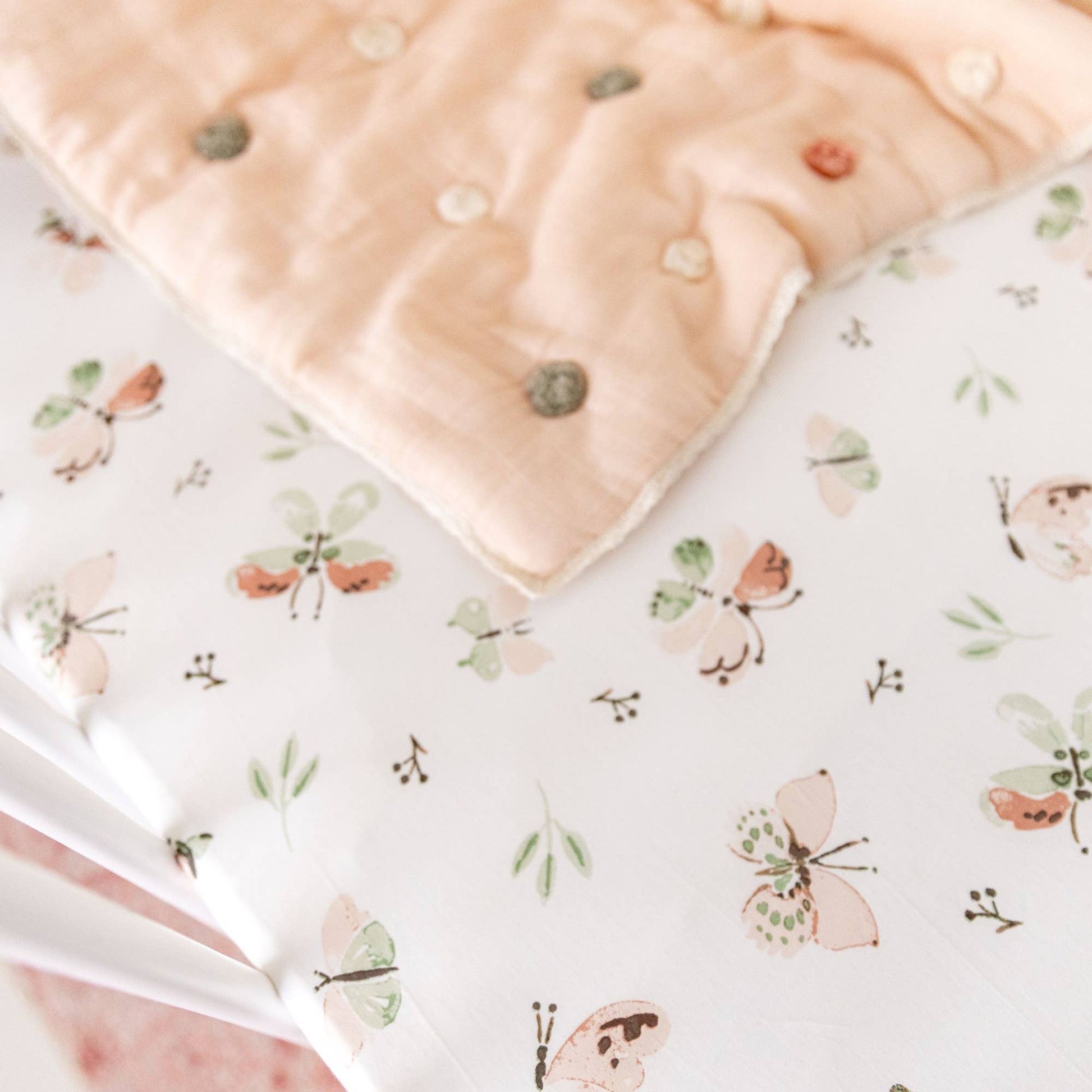 Crane Baby Parker Fitted Crib Sheet - Butterfly - Image 7