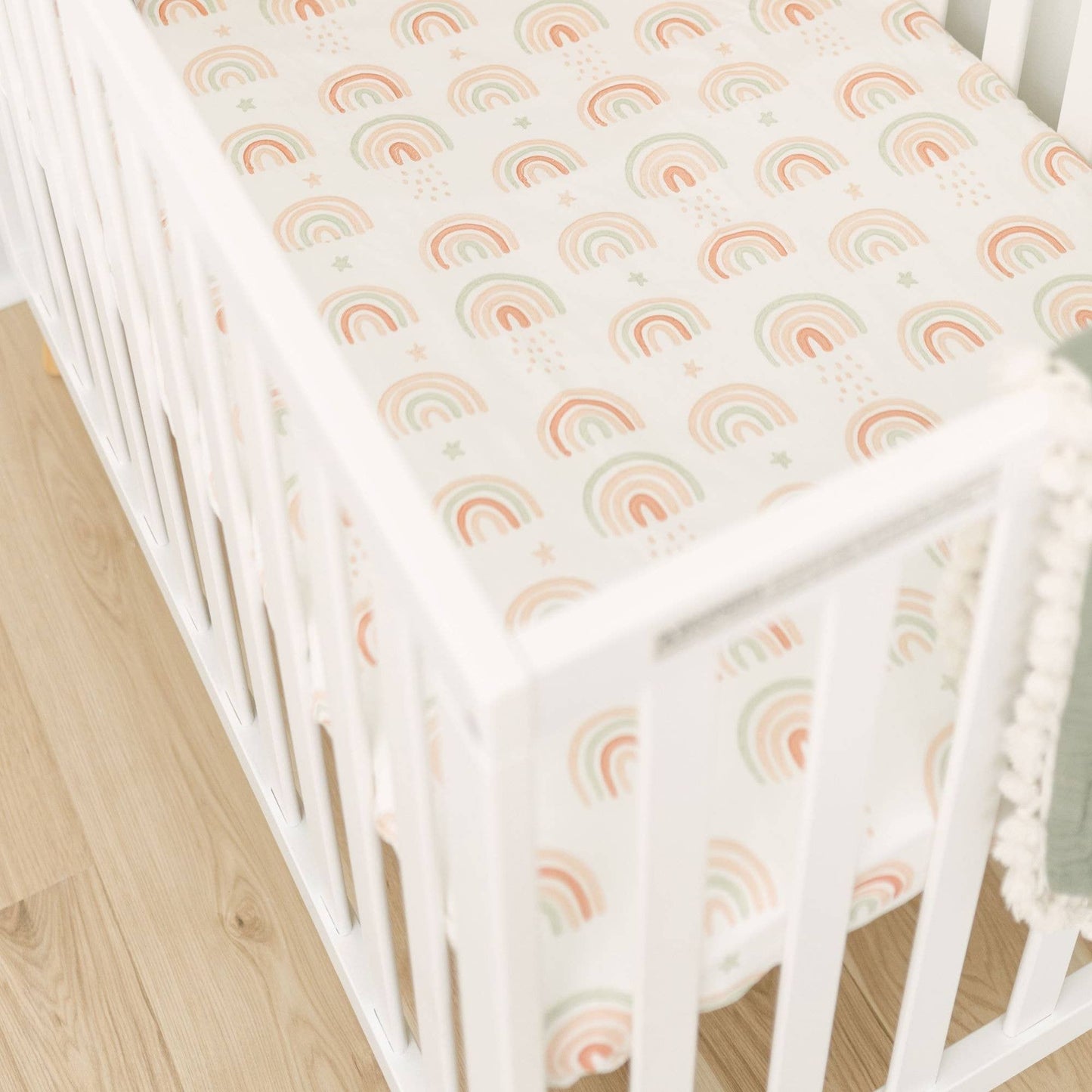 Crane Baby Parker Fitted Crib Sheet - Rainbow - Image 2