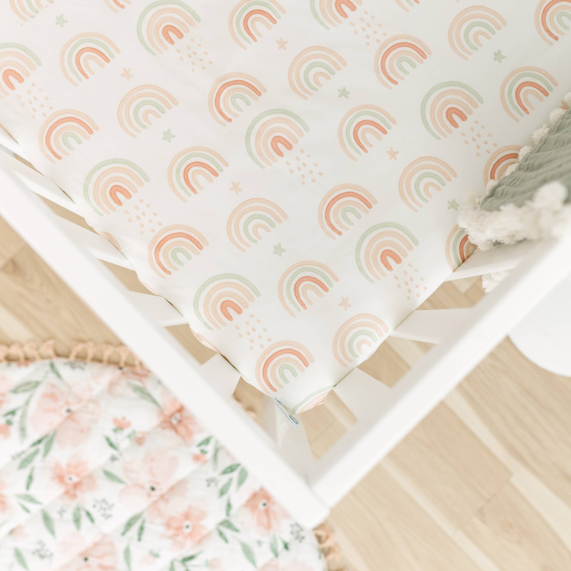 Crane Baby Parker Fitted Crib Sheet - Rainbow - Image 6
