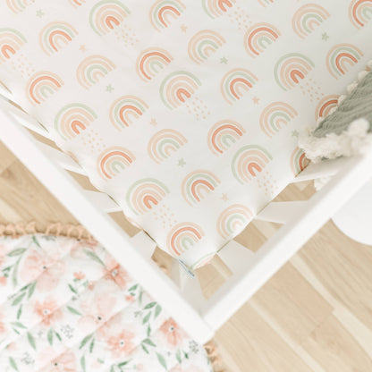 Crane Baby Parker Fitted Crib Sheet - Rainbow - Image 6