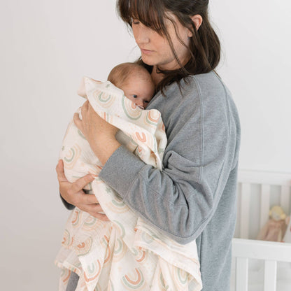 Crane Baby Parker 2-Pc. Swaddle Set - Butterfly/Rainbow