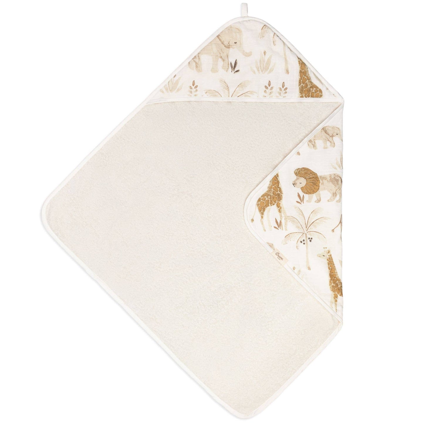 Crane Baby Kendi Baby Hooded Towel - Safari Animal - Image 4