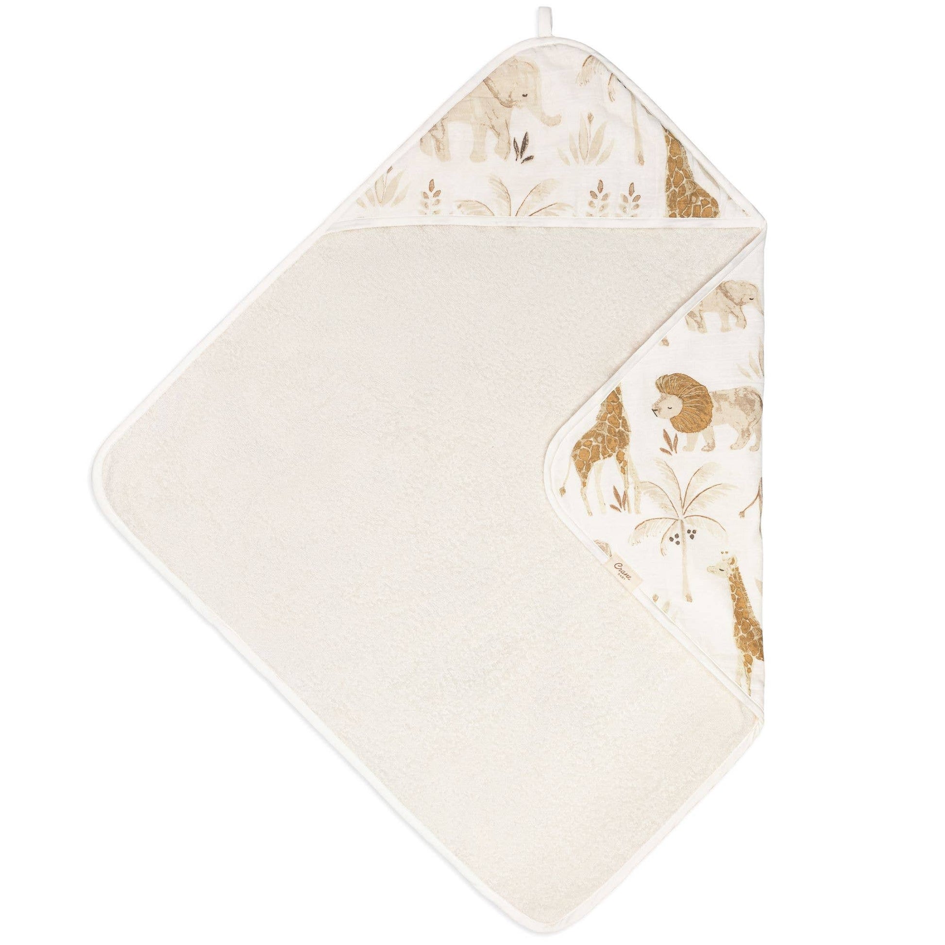 Crane Baby Kendi Baby Hooded Towel - Safari Animal - Image 4