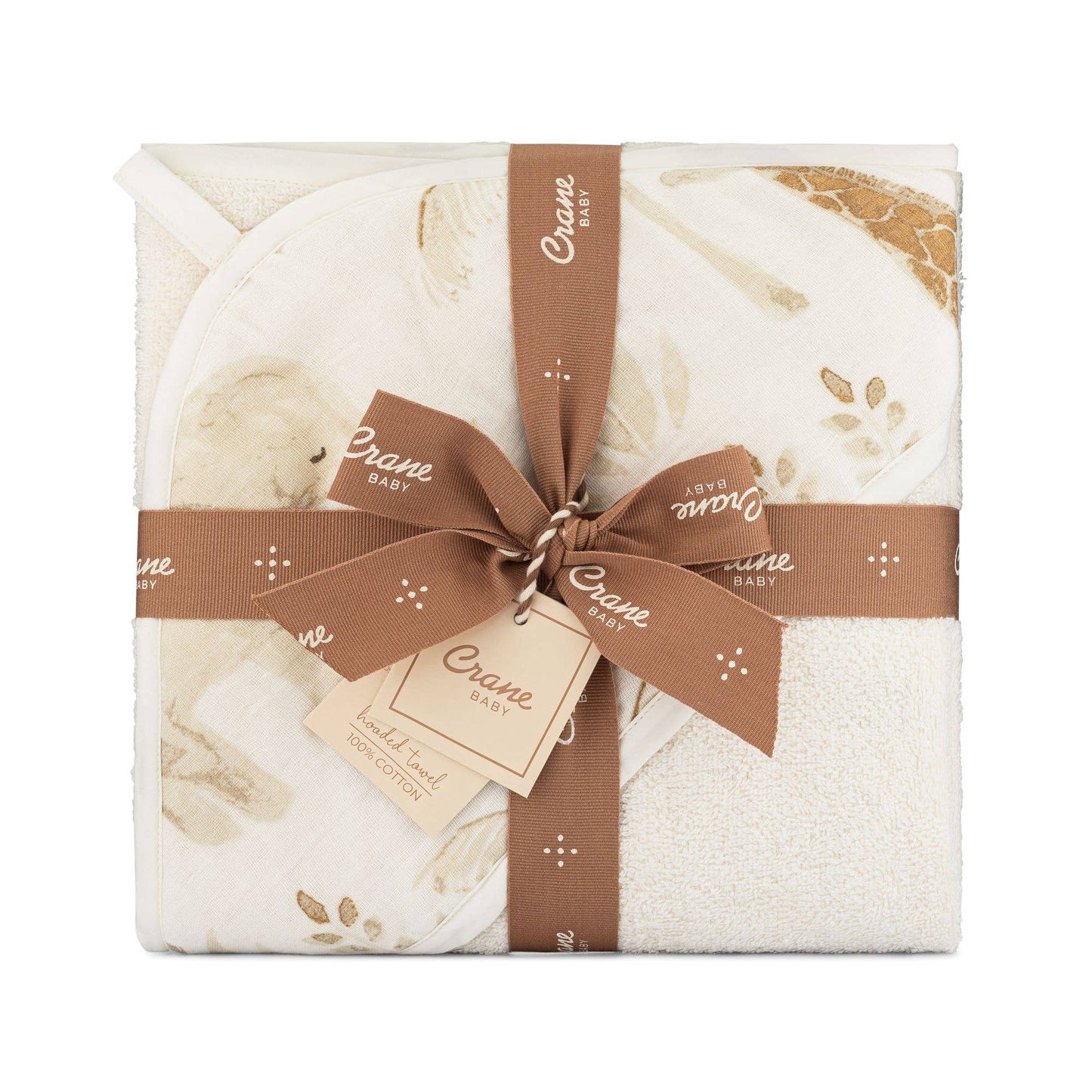 Crane Baby Kendi Baby Hooded Towel - Safari Animal