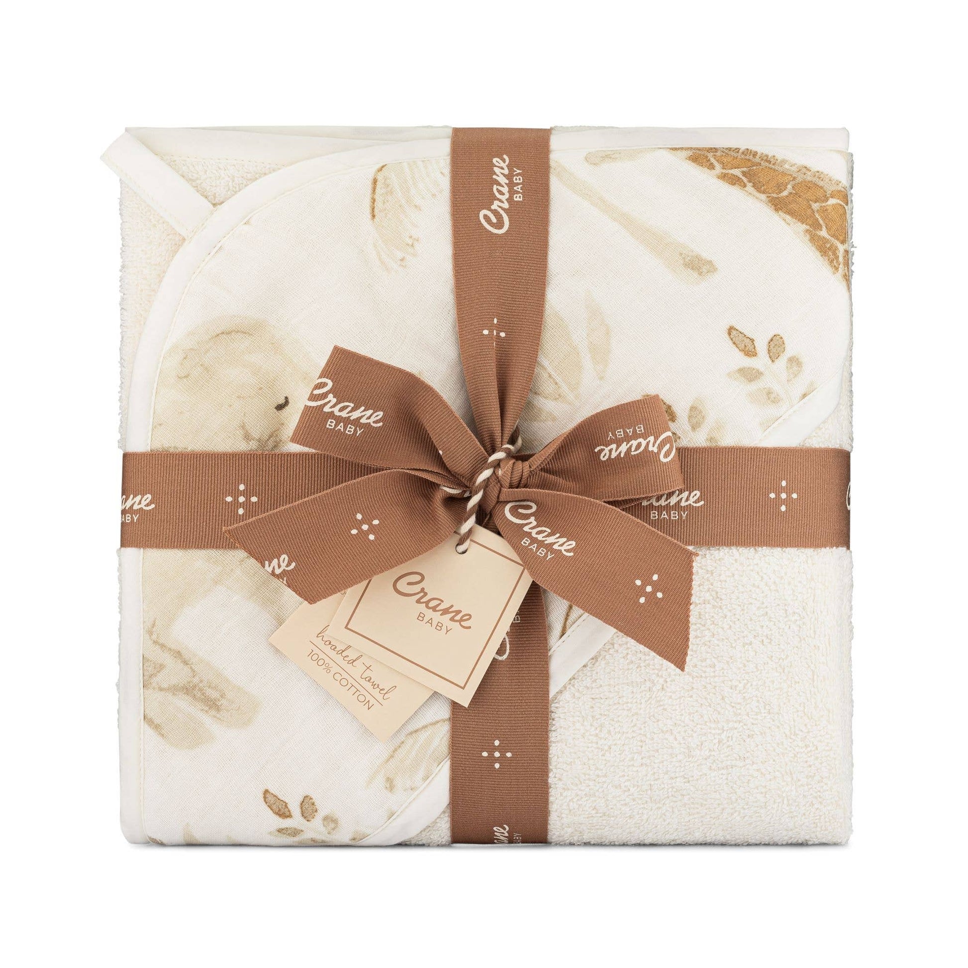 Crane Baby Kendi Baby Hooded Towel - Safari Animal
