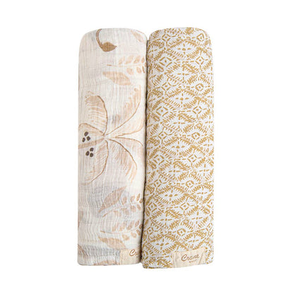 Crane Baby Kendi 2-Pc. Swaddle Wraps