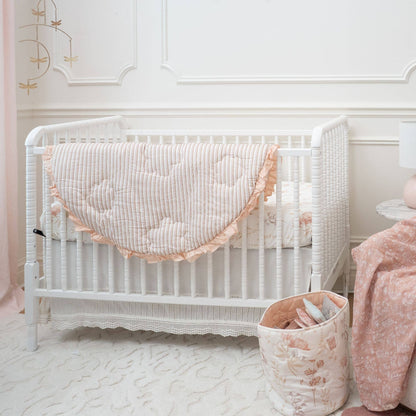 Crane Baby Off-White Lace Scallop Crib Skirt - Image 2