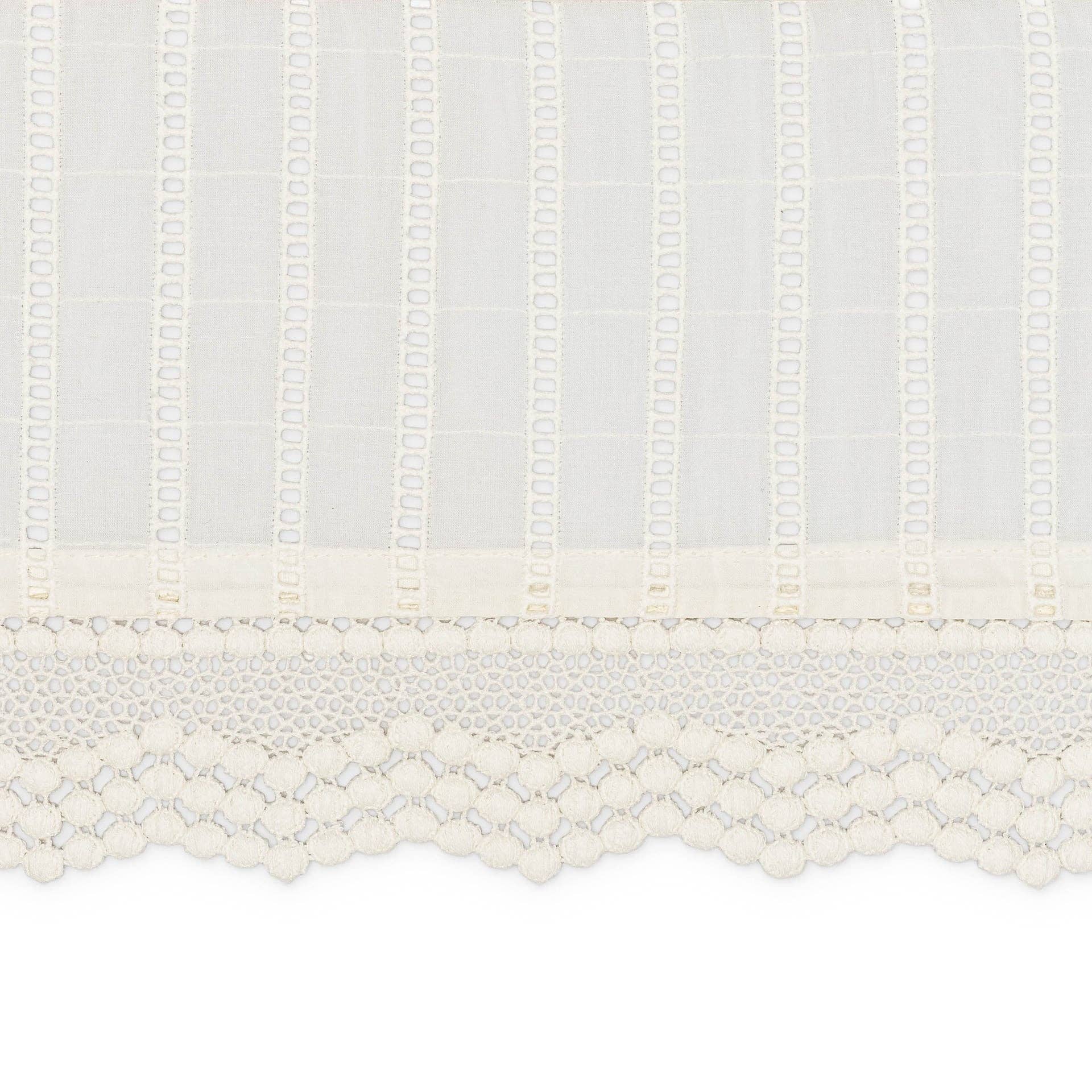 Crane Baby Off-White Lace Scallop Crib Skirt - Image 3