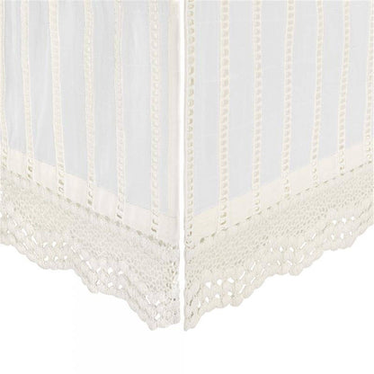 Crane Baby Off-White Lace Scallop Crib Skirt