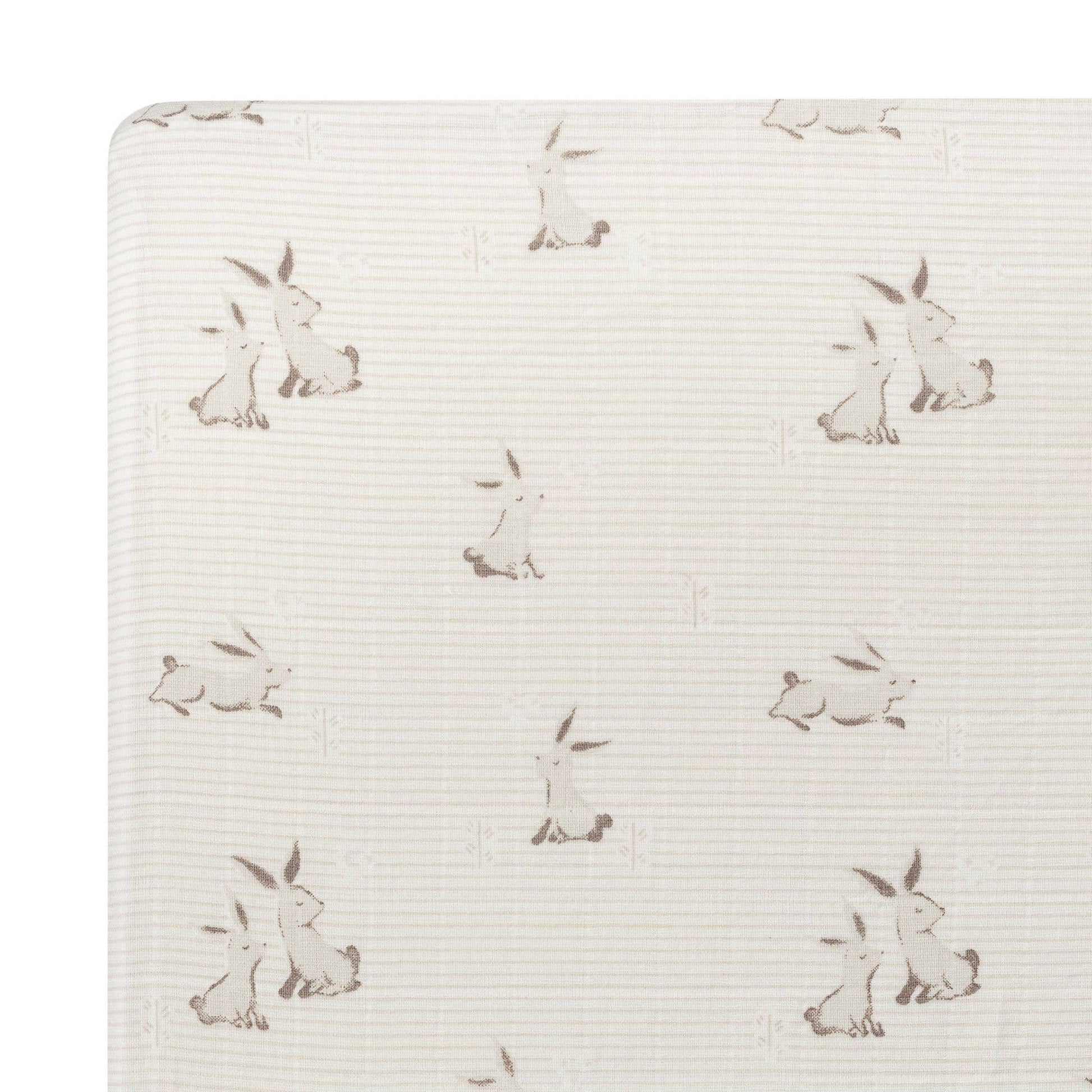 Crane Baby Organic Cotton Bunny Fitted Crib Sheet - Image 2