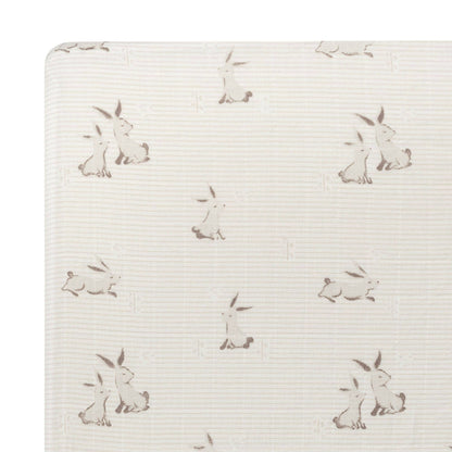 Crane Baby Organic Cotton Bunny Fitted Crib Sheet - Image 2