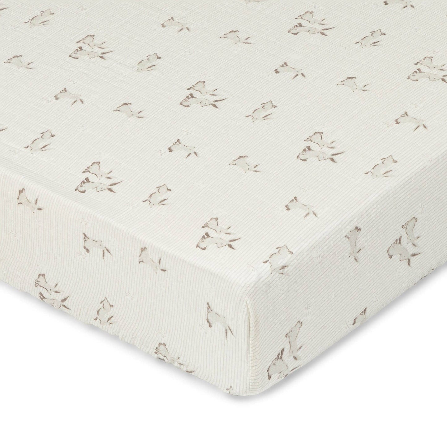 Crane Baby Organic Cotton Bunny Fitted Crib Sheet - Image 3