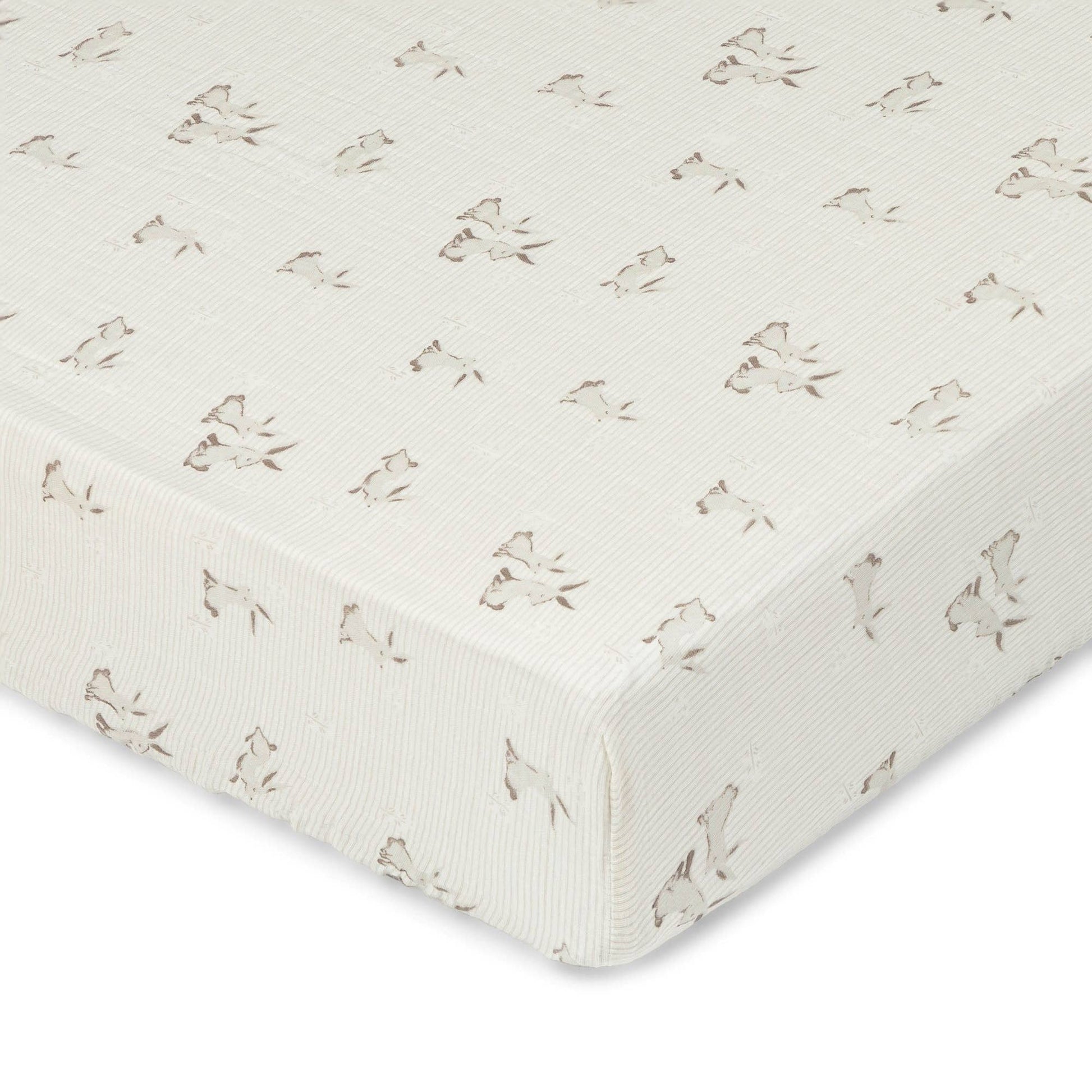 Crane Baby Organic Cotton Bunny Fitted Crib Sheet - Image 3