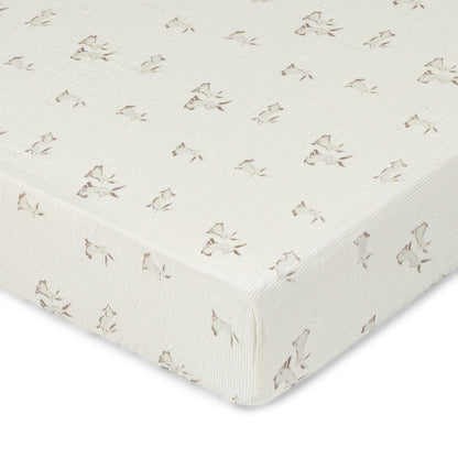 Crane Baby Organic Cotton Bunny Fitted Crib Sheet - Image 3