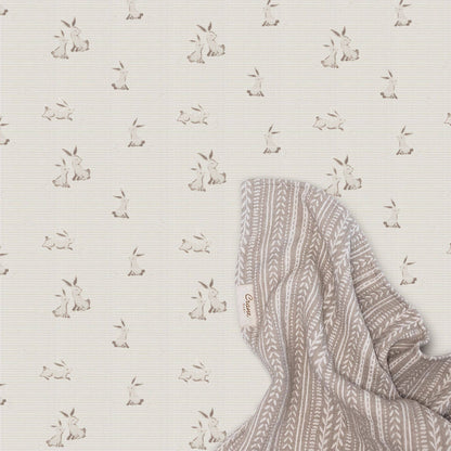 Crane Baby Organic Cotton Bunny Fitted Crib Sheet - Image 4