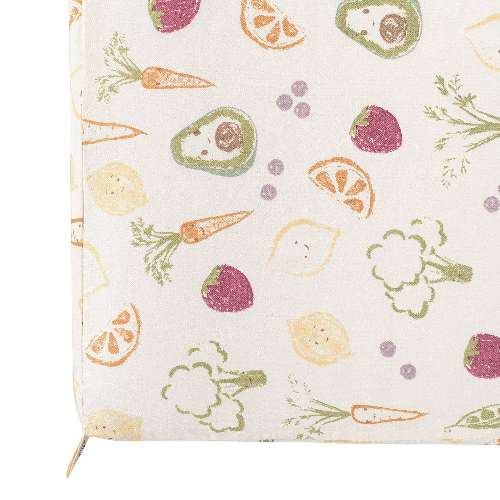 Crane Baby Clementine Fruits & Veggies Cotton Fitted Crib Sheet - Image 2