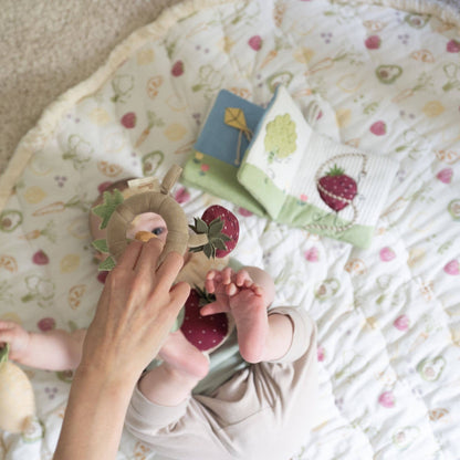 Crane Baby Clementine Fruits & Veggies Soft Plush Activity Ring - Image 2