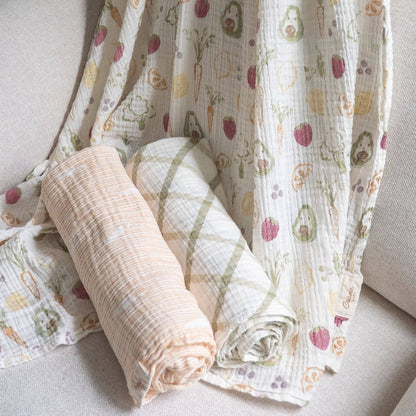 Crane Baby Clementine Cotton Muslin Swaddle Blanket Set (Set of 3) - Image 3