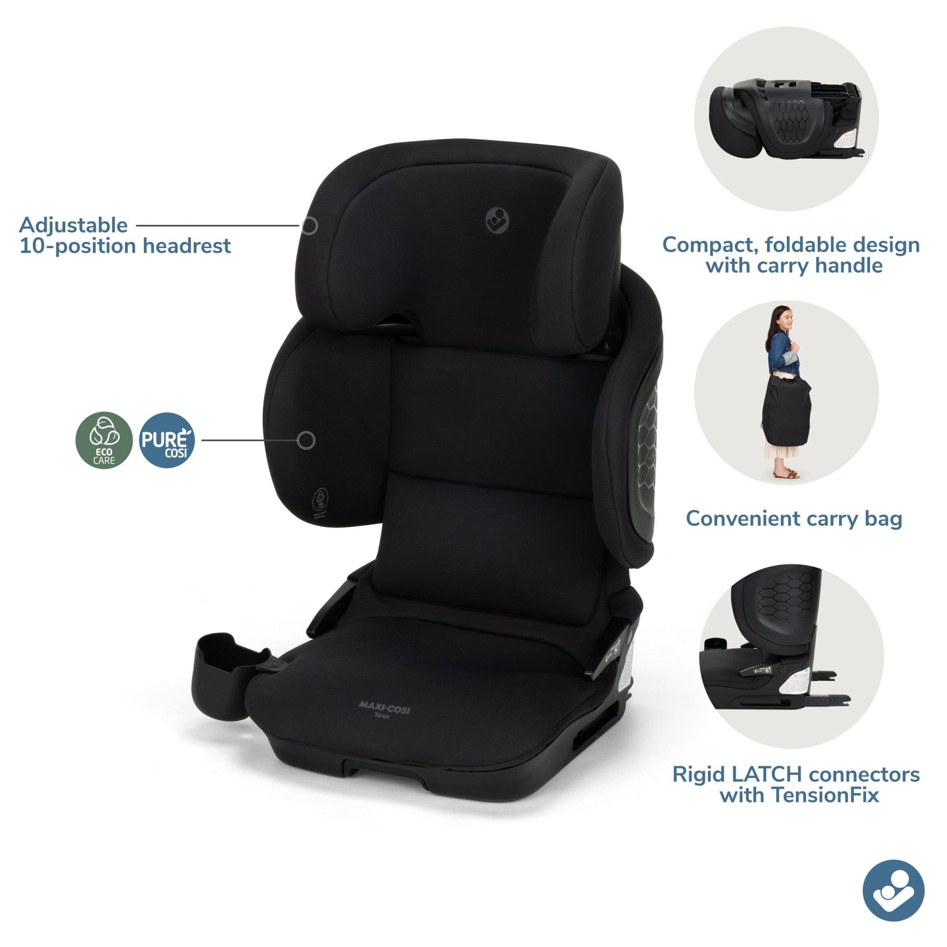 Maxi-Cosi Tanza Folding Belt-Positioning Booster Car Seat - Sea Shadow - BC197HHH