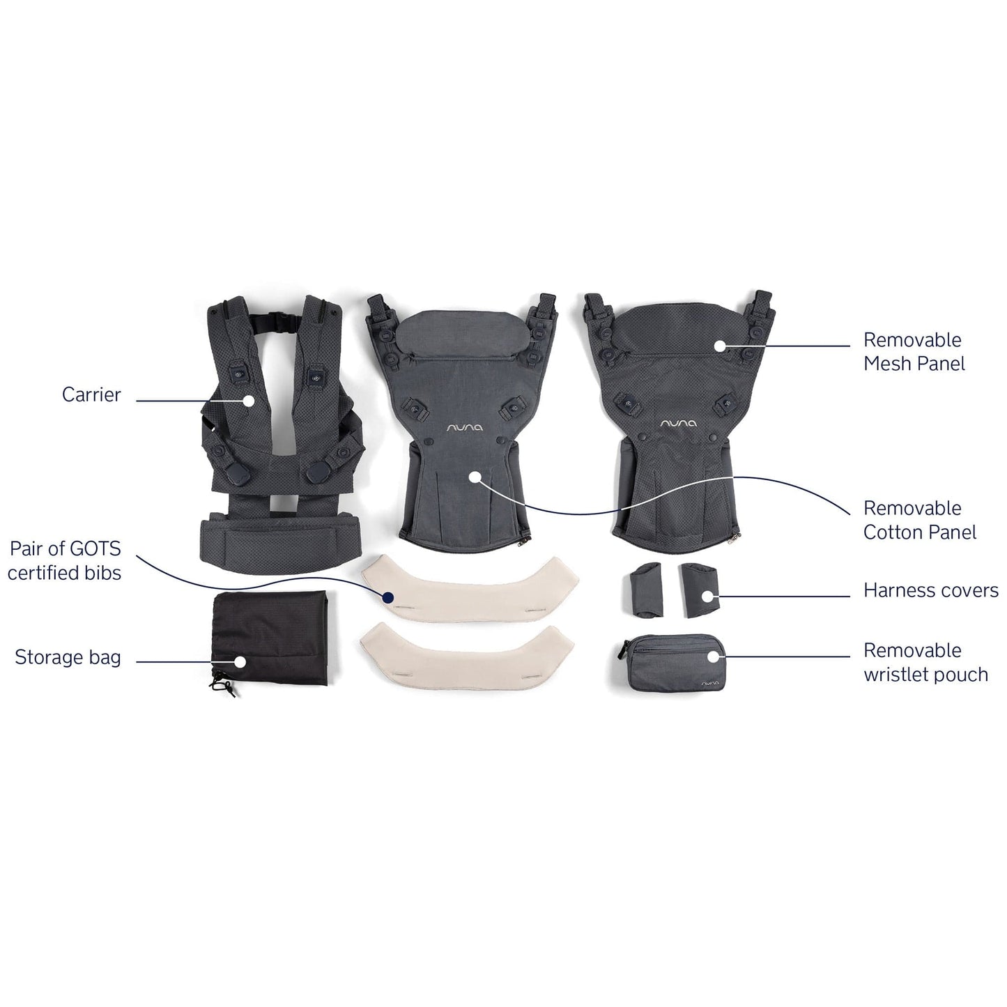 Nuna CUDL deux Baby Carrier - Denim - BC20900DNM