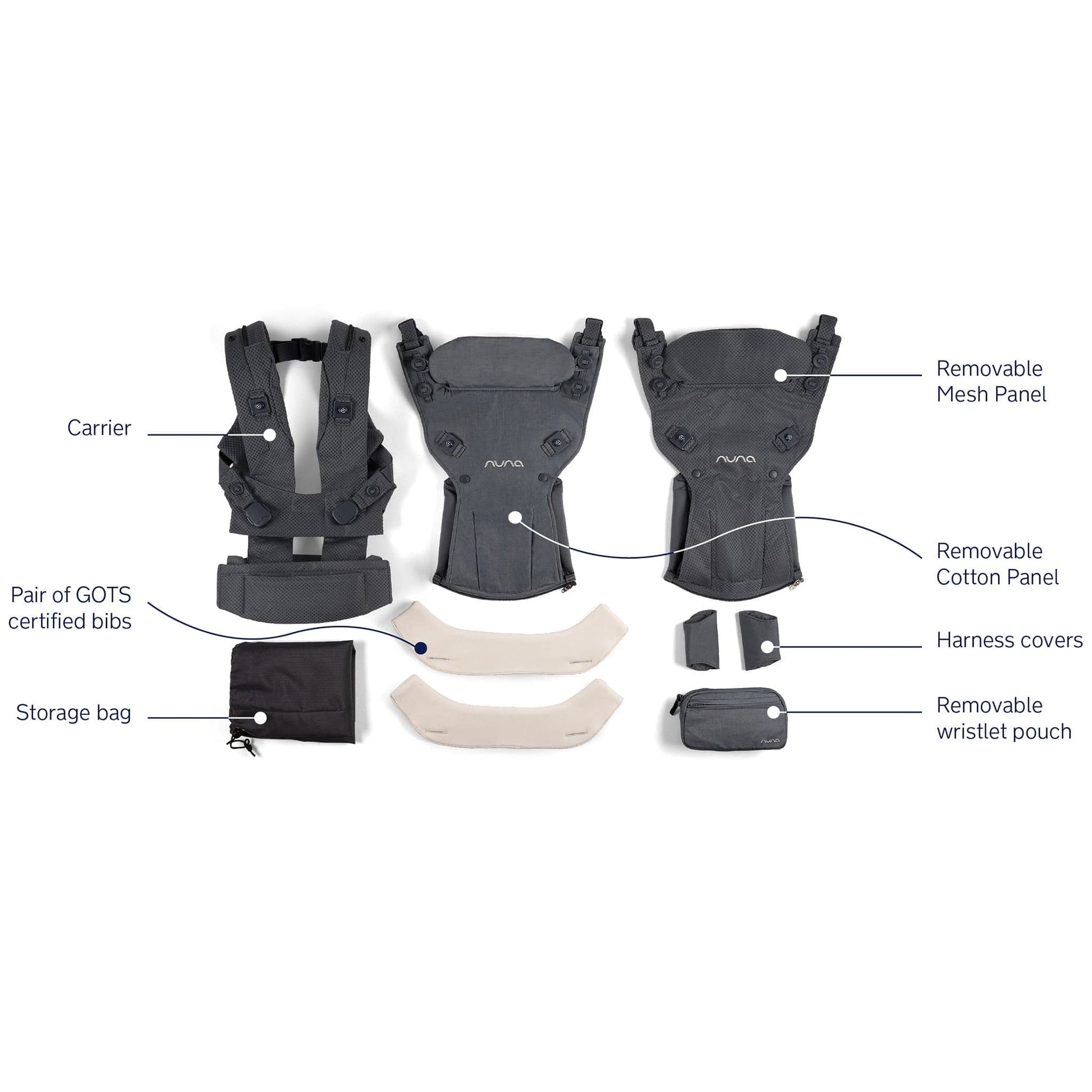 Nuna CUDL deux Baby Carrier - Denim - BC20900DNM