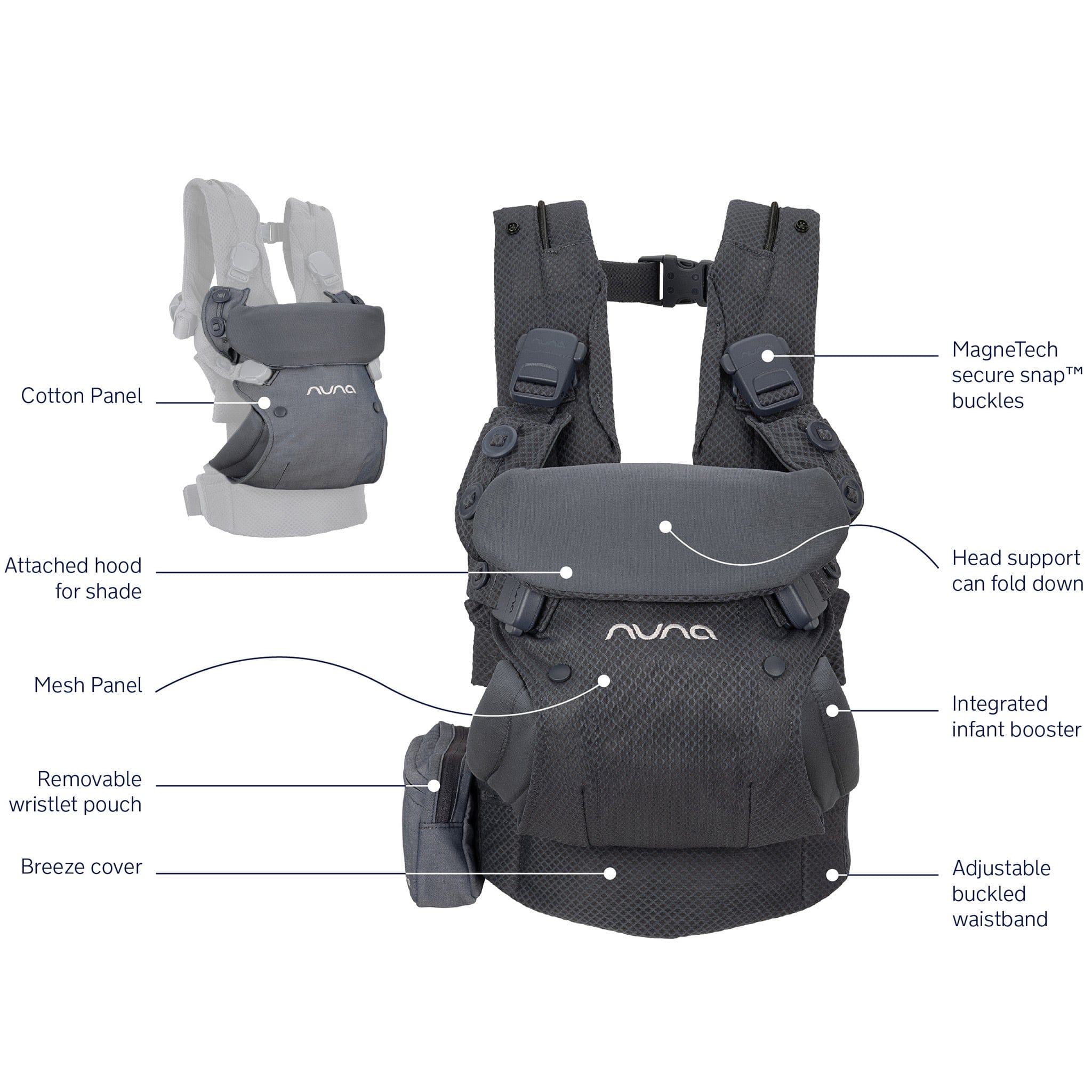Nuna CUDL deux Baby Carrier - Denim – Albee Baby