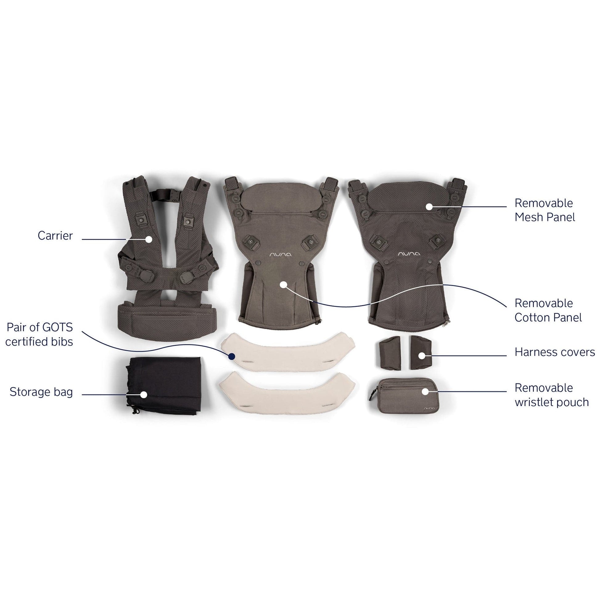 Nuna CUDL deux Baby Carrier - Thunder - BC20900TND