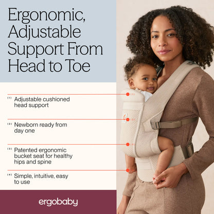 Ergobaby Omni Lite Mesh Baby Carrier - Natural Beige