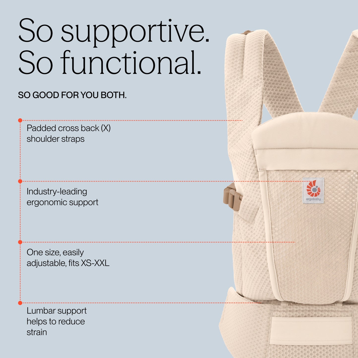 Ergobaby Omni Lite Mesh Baby Carrier - Natural Beige