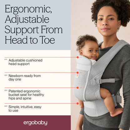 Ergobaby Omni Lite Mesh Baby Carrier - Pearl Grey