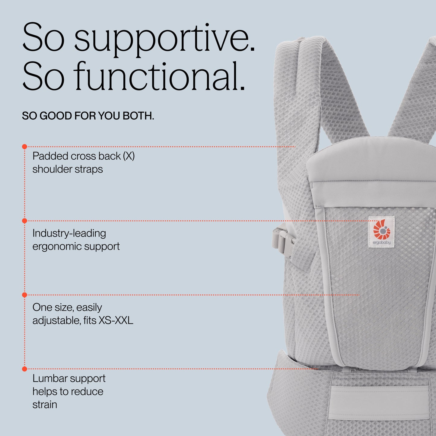 Ergobaby Omni Lite Mesh Baby Carrier - Pearl Grey