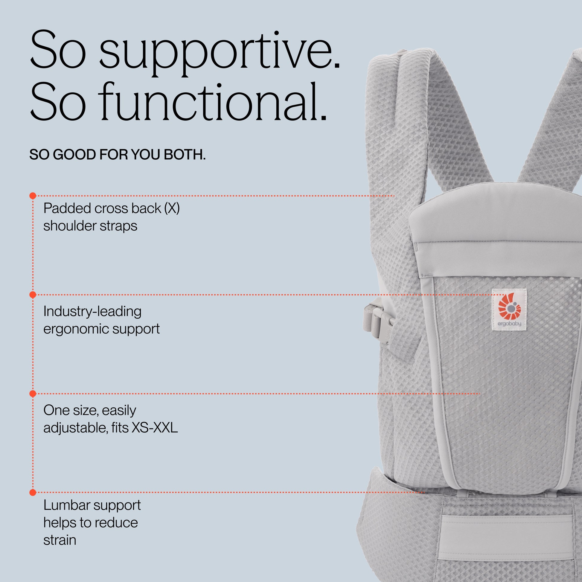 Ergobaby Omni Lite Mesh Baby Carrier - Pearl Grey