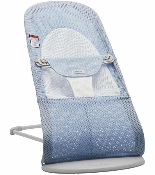 BabyBjorn Bouncer Balance Soft - Sky Blue/White, Mesh - 005143US